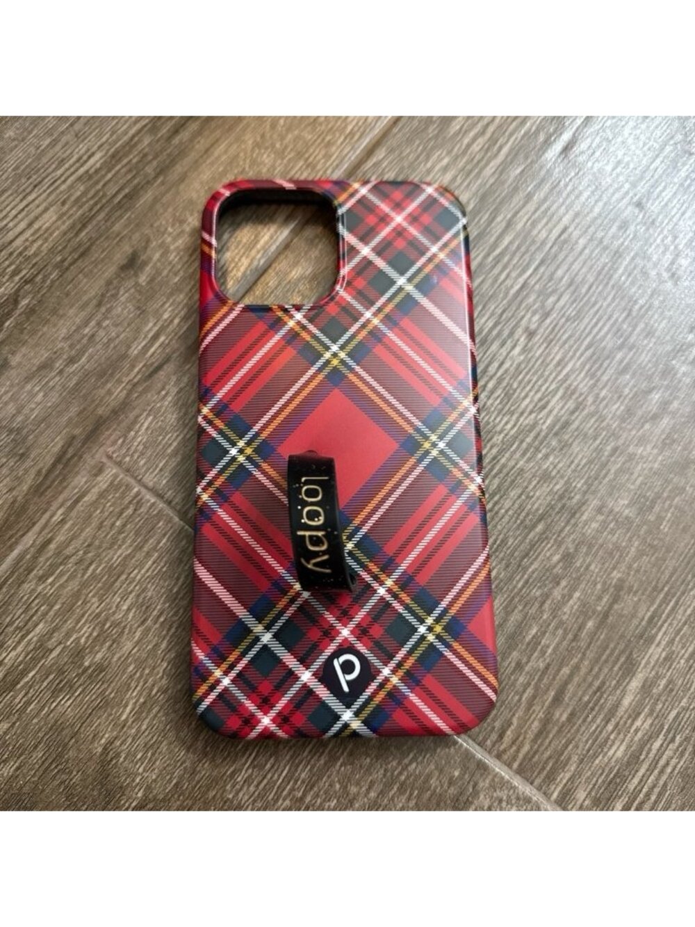 Loopy iPhone 12 Pro Max Red Tartan Plaid Loop Case 6.7"